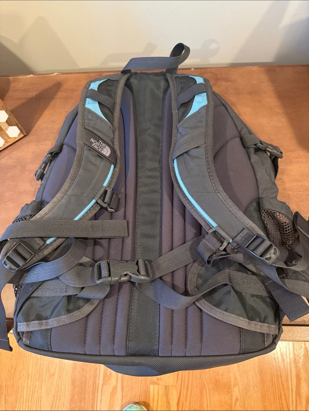 The North Face Borealis Backpack in Sky Blue and Black